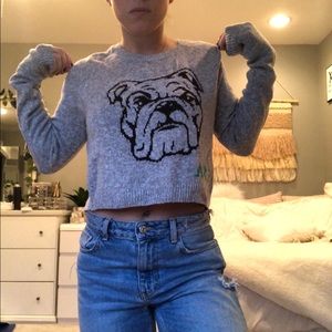 Long sleeve cropped sweater